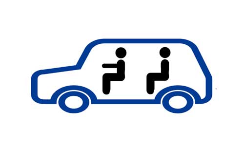 企業研修同乗2名乗車