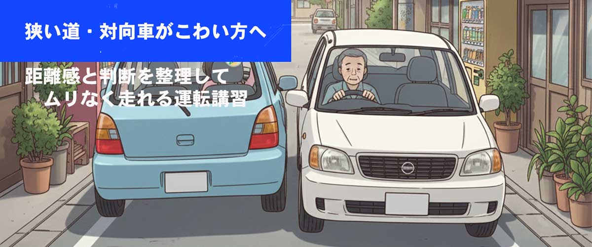 狭い道や対向車がこわい方のための距離感と判断を整理してムリなく走れるペーパードライバー講習