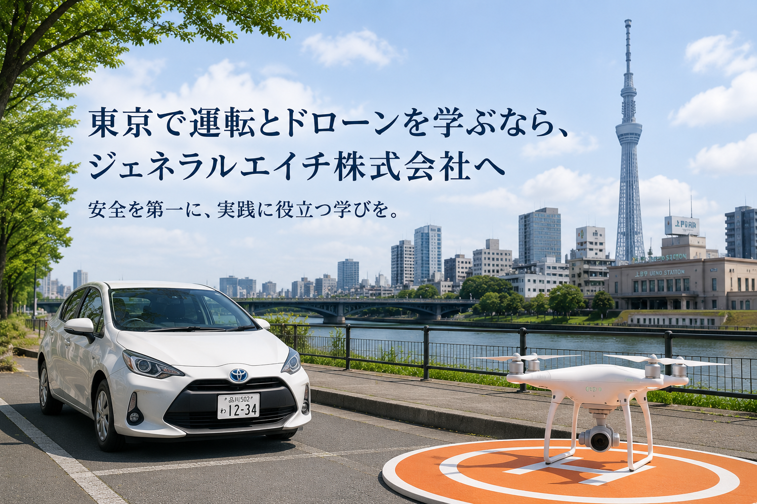 東京で運転講習とドローン講習を行うジェネラルエイチ株式会社のイメージ